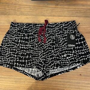 NWT PJ Salvage Pajama Shorts Women’s Medium Black Rachs Drawstring Super Soft